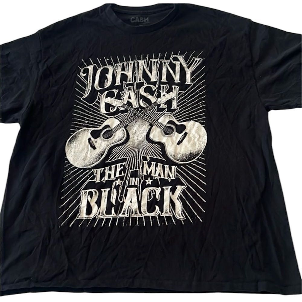 Johnny Cash “Man in Black” mens size XL short sleeve T-shirt EUC